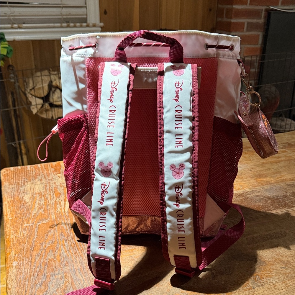 Pink and White Backpack - Picture 2 of 5